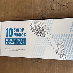 High Pressure Shower Head with 10 Spray Modes New in Box